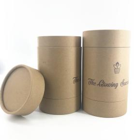 Custom Biodegradable Coffee Tea Food Grade Kraft Cardboard Tube Packaging Box Cylinder