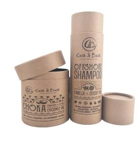 Custom biodegradable Food Kraft Matte Coconut Oil Round Box Paper Tube Cylinder Packaging