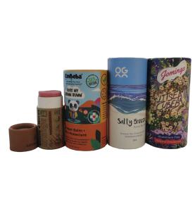 Eco Friendly Lip Balm Container Push Up Chapstick Tubes Cylinder Packaging Cardboard Paper Tube