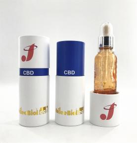 Eco Friendly Round CBD Oil Tube Box Paper Cylinder Box for CBD Hemp Packaging