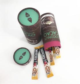 Cardboard Paper Tube for Chocolate Powder Food Grade Packaging