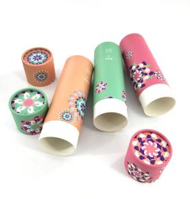 Factory Supplies Custom Logo Printing Round Paper Tube Food Cylindrical Box Packaging 