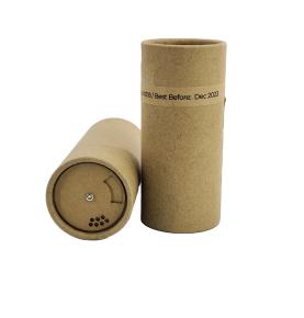 Eco Friendly Cardboard Container Jar With Sifter Shaker Paper Tube For Loose Powder Packaging