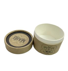 Eco Friendly Kraft Cylinder Cylindrical Paper Box For Body Butter Packaging Custom Paper Tube