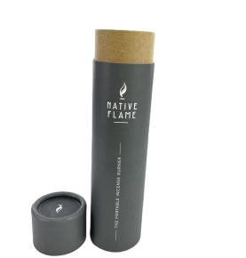100% Recycalble Round Cardboard Black Paper Tube Packaging For Incense Stick