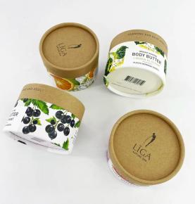 Custom Craft Body Butter Round Cardboard Container Tube Paper Box Paper Tube Packaging