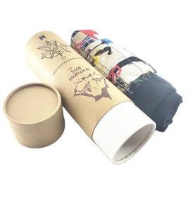 Customized Paper Gift Cylinder Lingerie Packaging Box Color Printed Underwear Paper Tube