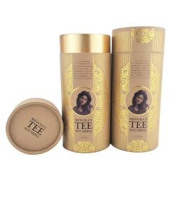 Food Grade Tea Paper Tube Packaging Cylinder Container For Green Leaf Tea Coffee Bean Protein Powder
