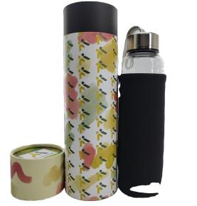 Recyclable Round Water Bottle Packaging Cardboard Paper Cylindrical Tube Boxes