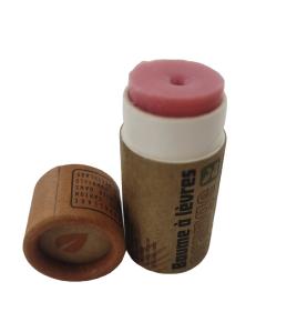 Custom Branded Kraft Cosmetic Cardboard Container Push Up Paper Tube For Lip Balm Deodorant