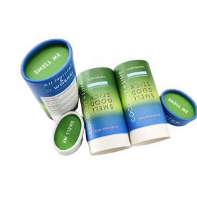 Custom Design Biodegradable Packaging Cardboard Push Up Deodorant Oval Paper Tube