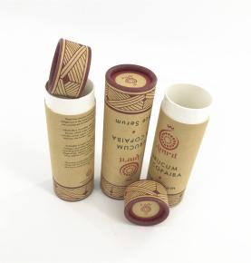 Custom Logo Cosmetic Packaging Cylinder Kraft Paper Round Box Craft Cardboard Boxes Paper Tubes