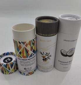 Custom Round Mini Deodorant Cardboard Container Eco Friendly Push Up Paper Tubes For Lip Balm Packaging