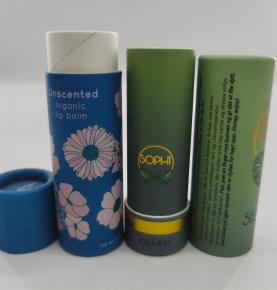 Custom Biodegradable Craft Cosmetic Cardboard Container Push Up Paper Tube For Lip Balm Deodorant