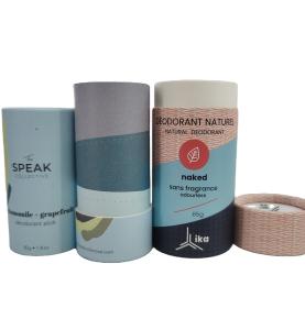 Biodegradable Paperboard Paper Tubes Lip Balm Round Cardboard Containers For Deodorant