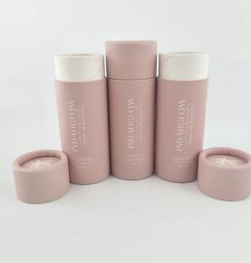 Custom Printed Push Up Deodorant Lip Balm Paper Tube Skincare Stick Product Packaging Container