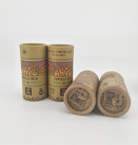 Eco Friendly Cosmetic Containers Kraft Cardboard Packaging Lip Balm Paper Tubes 