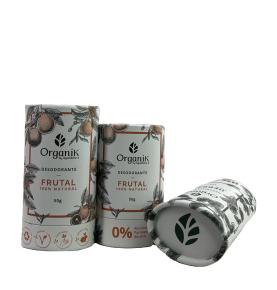 Custom Twist Up Lip Balm Tubes Cardboard Recycled 0.3oz Push Up Deodorant Paper Tube