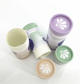 Recycled Lip Balm Container Pull Up Chapstick Cardboard Tube Packaging Makeup Cylinder Cosmetic Paper Tube